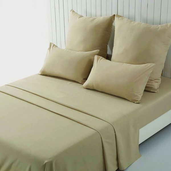 Light Cream Double Fitted Sheet