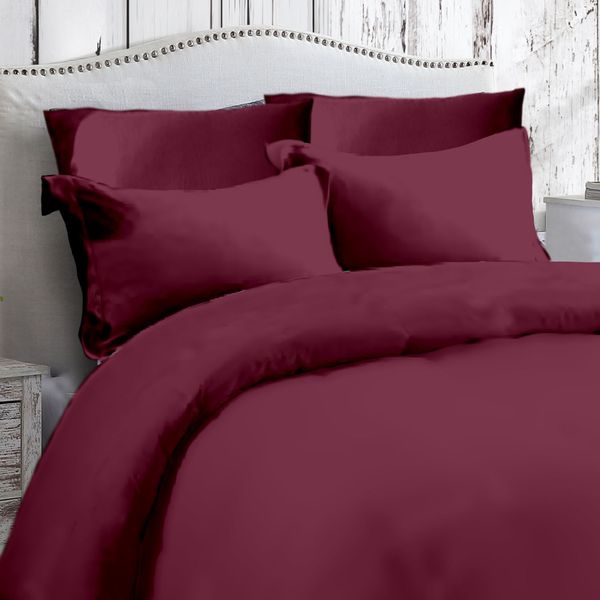 Maroon Textured Pillowcases 2pc