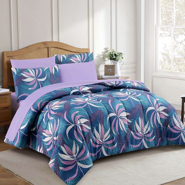 Maya Tropical Queen Comforter Set 7pc