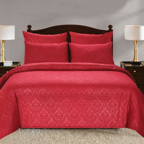 Royal Maroon Queen Duvet Set