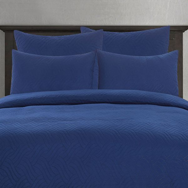 Sahara Navy Pillowcases Quilt 2pc