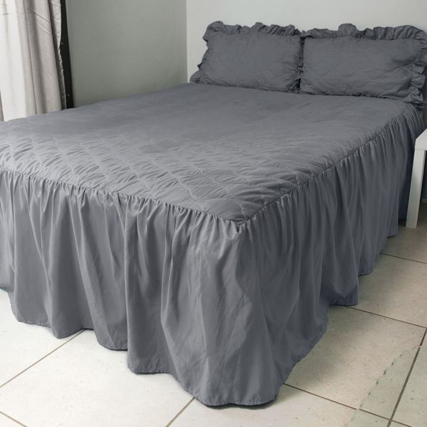 Bedspread Grey Queen Set