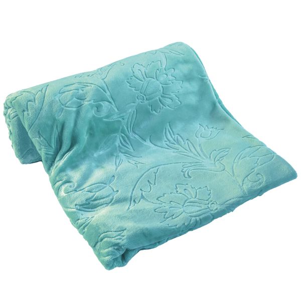Embossed Meadow Blanket Teal