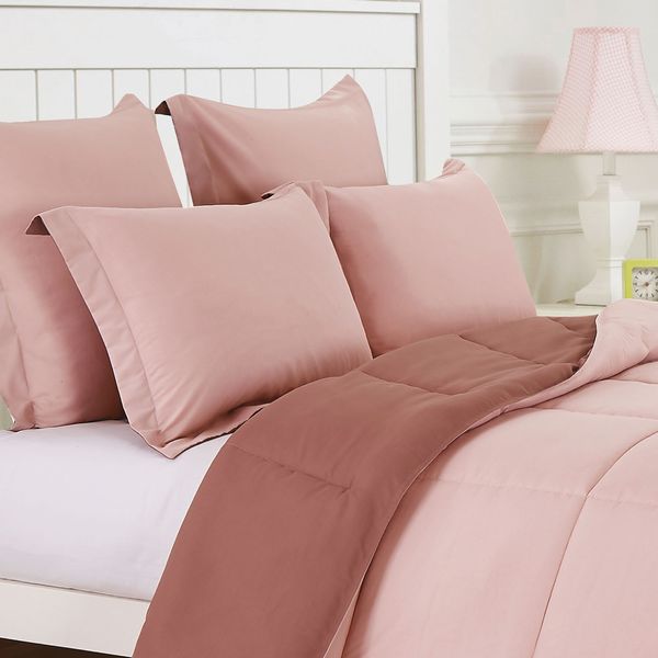 Pink & Light Brown Pillowcases 2pc