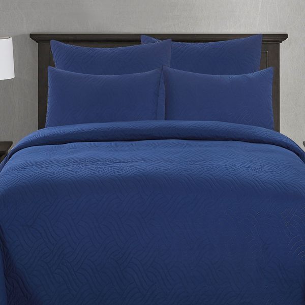Sahara Navy Queen Quilt Set