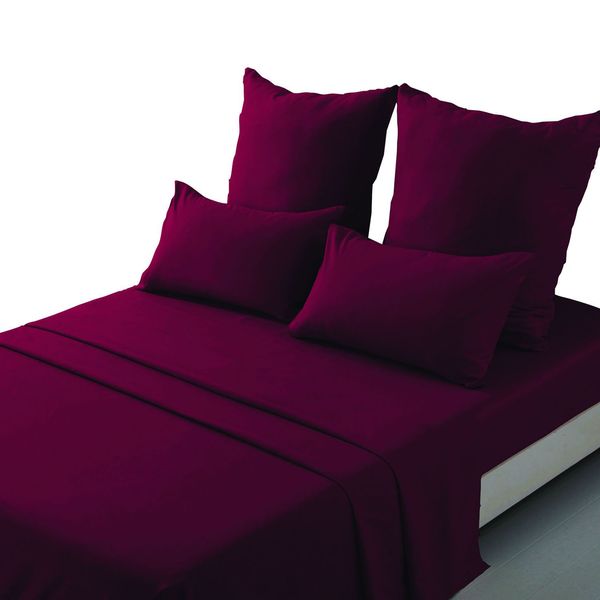 Maroon Continental Pillowcases 2pc