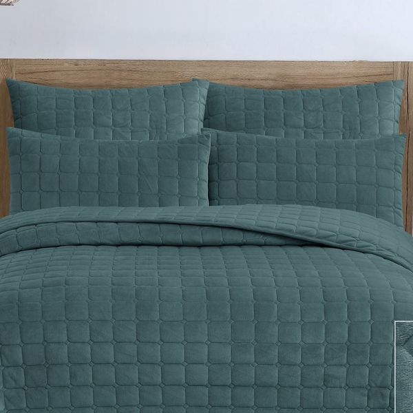 Velvet Teal Green Conti Pillowcases 2pc