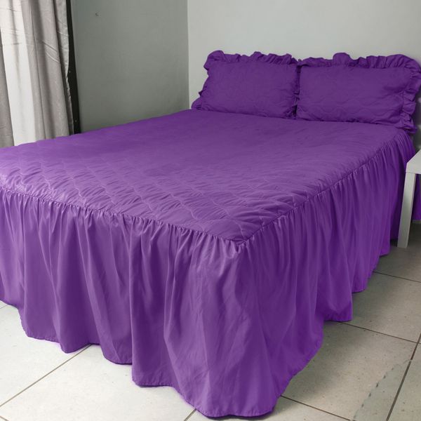 Bedspread Dark Purple Double Set