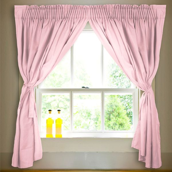 Cafe Short Curtain Salmon