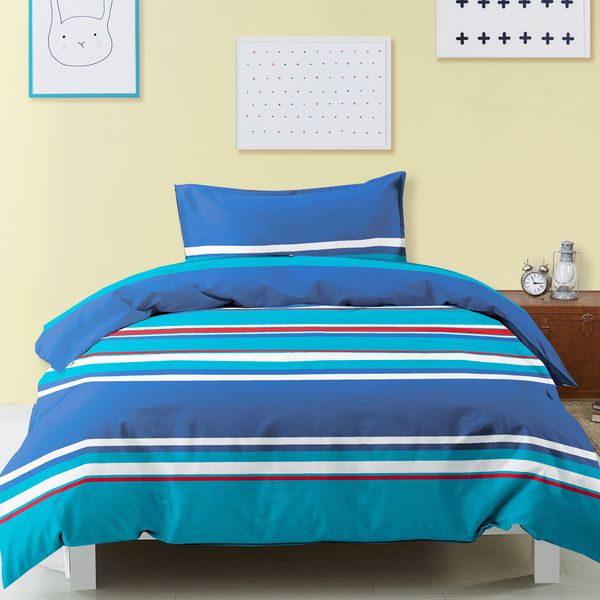 Childrens Carnival Blue & Red 3/4 Comforter Set