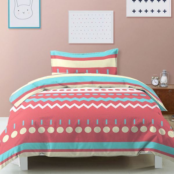 Childrens Festival Pink & Turq 3/4 Comforter Set