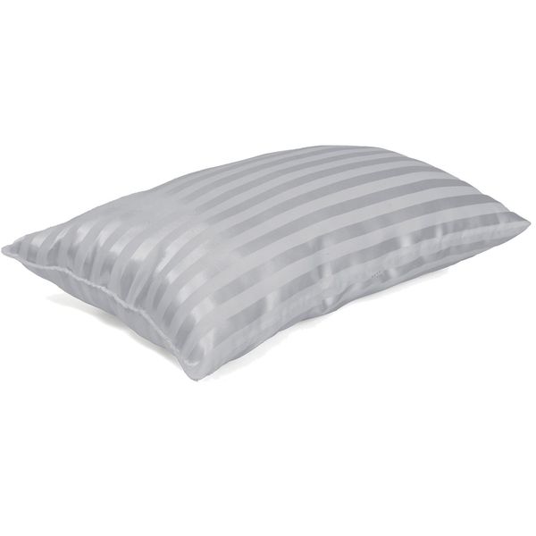 Satin Stripe Silver Standard Pillow Inner