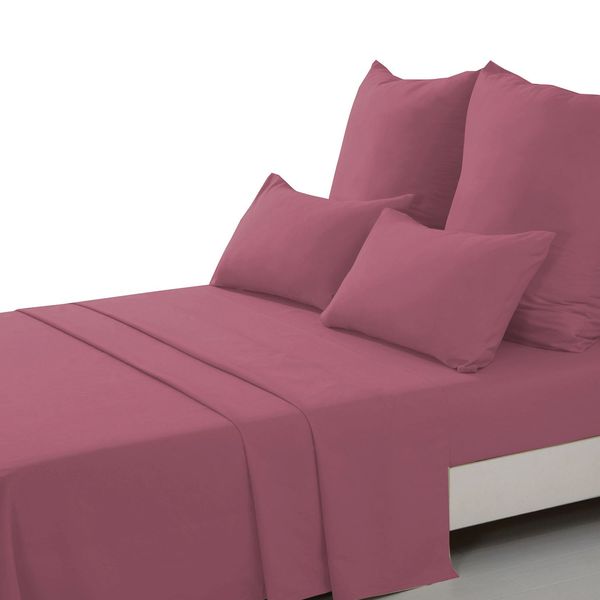 Dusty Pink Queen Flat Sheet