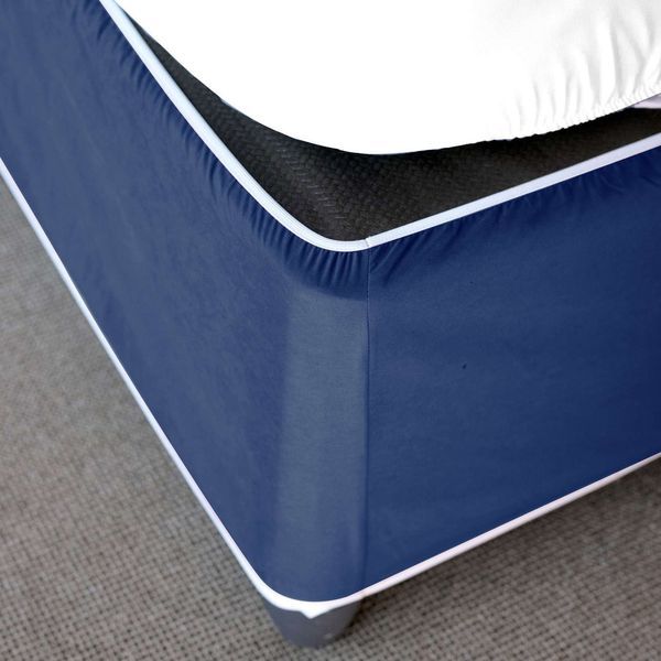 Suede Dark Blue Queen Bed Wrap