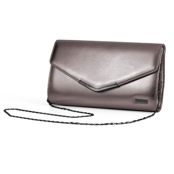 Handbag Cindy Metal Trim Evening Bag Gunmetal