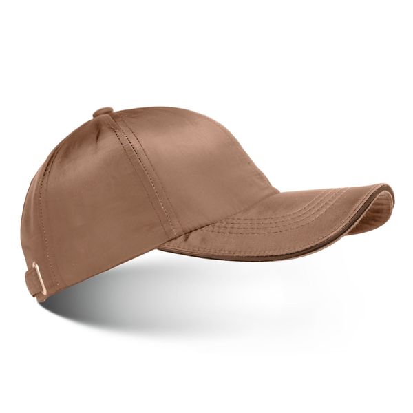 Hat Mens Cap With Peak Trim Camel