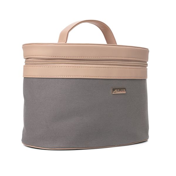 Vanity Bag Nala Canvas and PU Grey Pink
