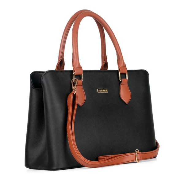 Handbag Collette Satchel  Black/ Tan