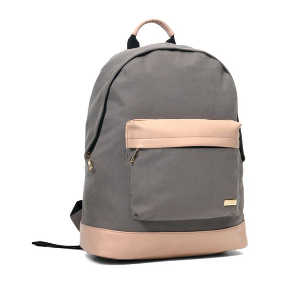Handbag Nala Canvas and Pu Backpack Grey Pink