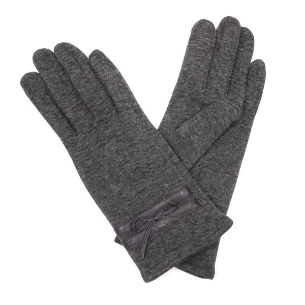 Gloves Bow Trim Grey