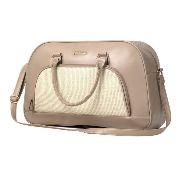 Handbag Megan PU and Textured Weekender Natural