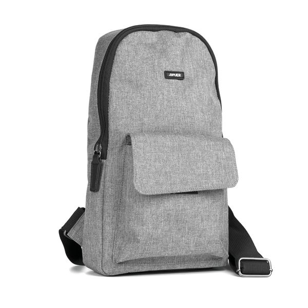 Mens Bag Everest Canvas Chest Bag Charcoal