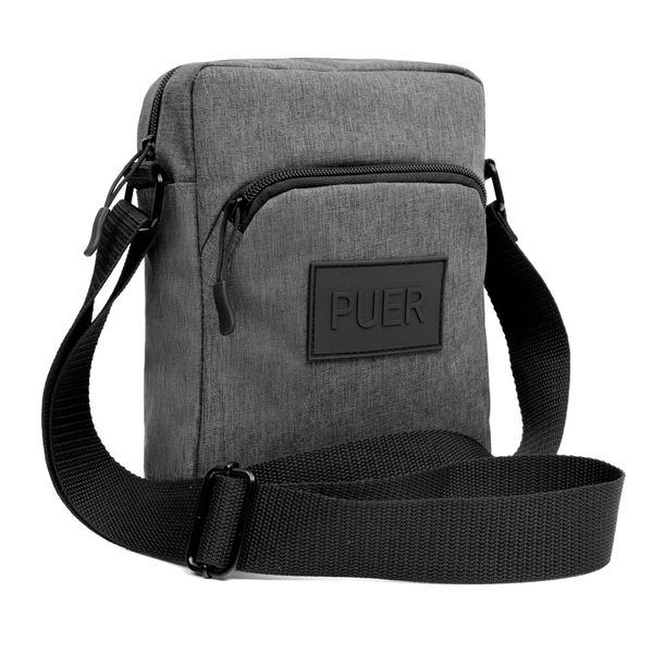 Mens Bag Wade Canvas Messenger Charcoal