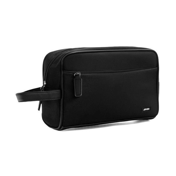 Mens Toiletry Bag Everest Canvas Black