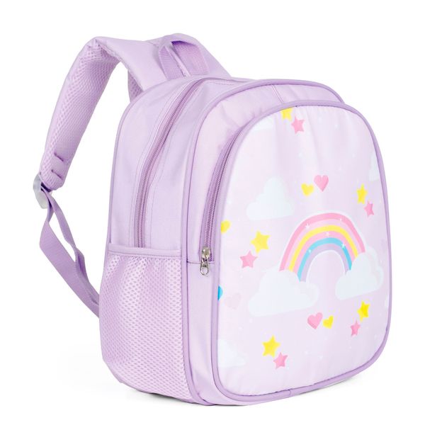 Kids Bags Rainbow Print Backpack Lilac