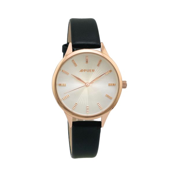 Watch Ella Pu Strap Black Rose Gold