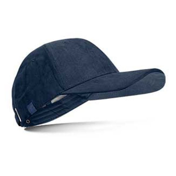 Hat Mens Faux Suede Cap Navy