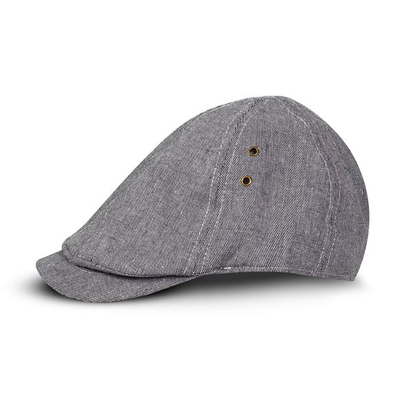 Hat Mens Soft Flat Cap Black