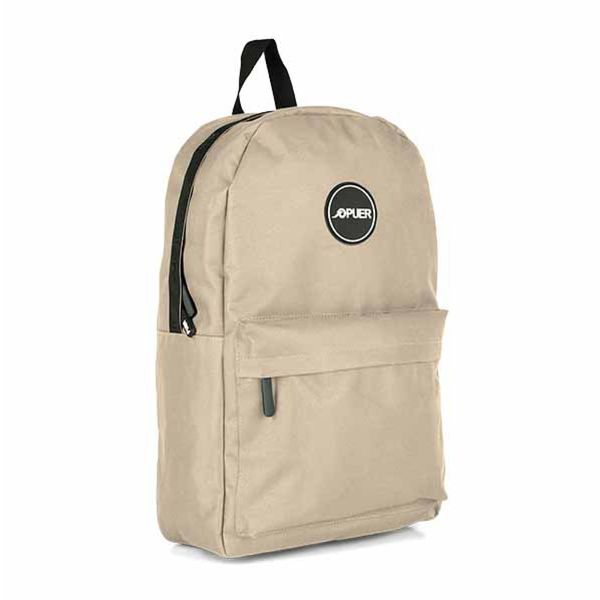 Mens Bag Puer Front Pocket Backpack Stone