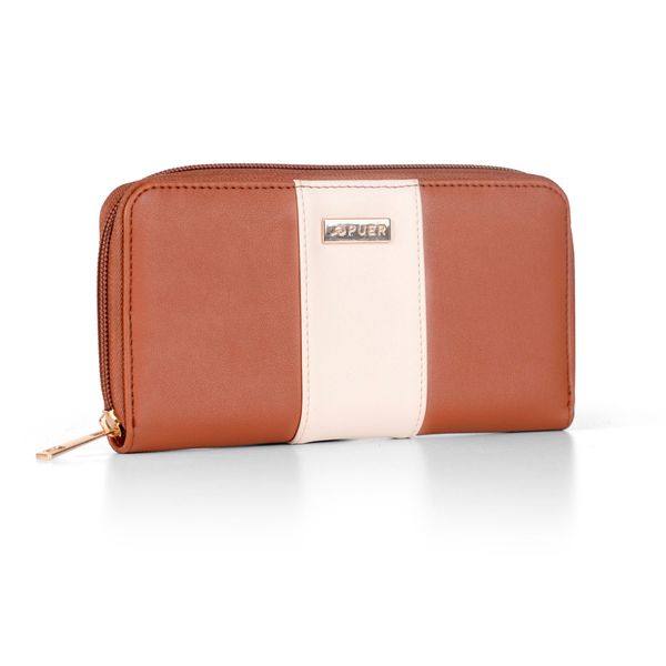Purse Collette Zip Around Beige/ Tan