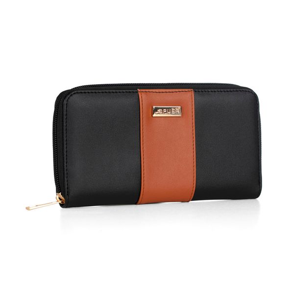Purse Collette Zip Around Black/ Tan