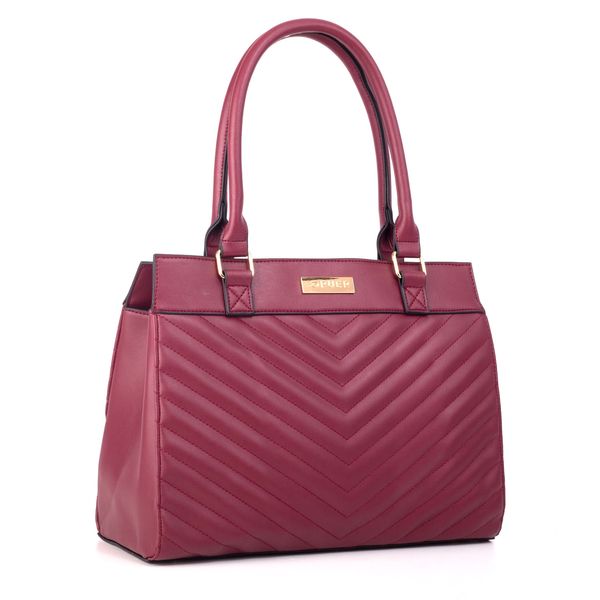 Handbag Chloe Quilted Satchel Burgundy