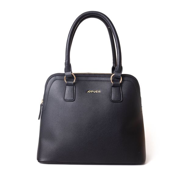 Handbag Lara Dome Satchel Black