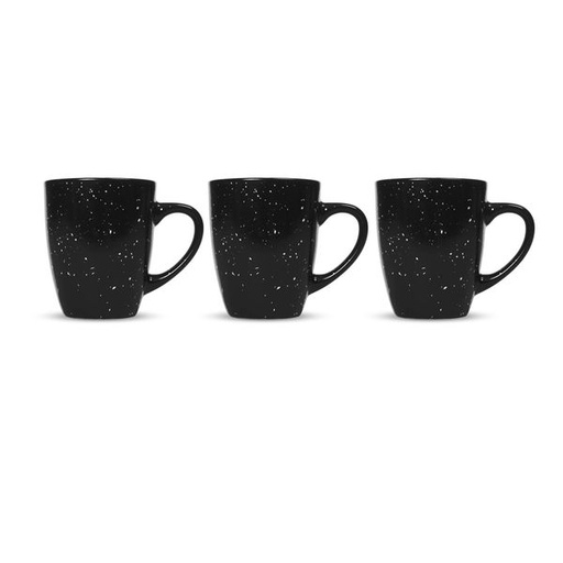 [8841] Speckle Black Mugs 3pc