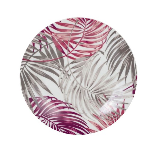 [7398] Cranberry Fern Bread Plates 3pc