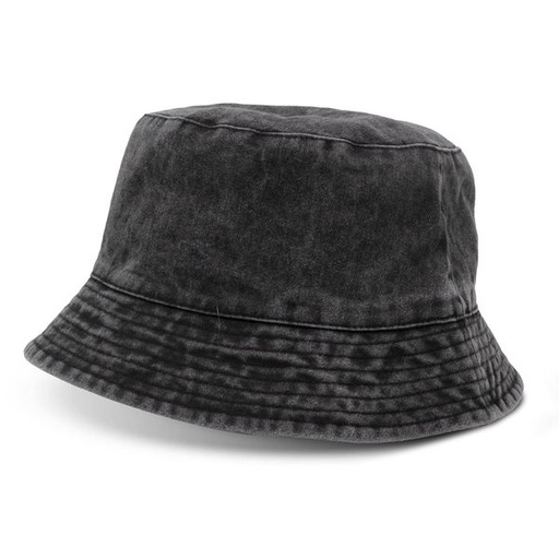 [8288] Hat Men's Washed Bucket Hat Black