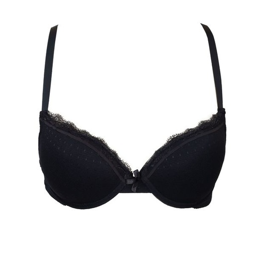 [6460] Bra T-Shirt Lace Black 36D