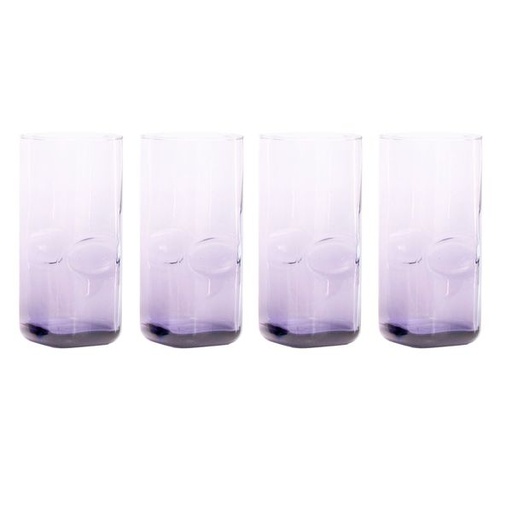 [6045] Dimple Purple Tumblers 4pc