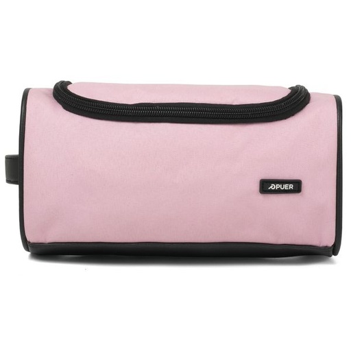 [9169] Toiletry Bag Cassidy Canvas & PU Pink