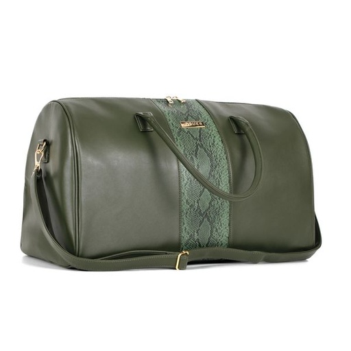 [11512] Handbag Sylvia Snake Print Weekender Green