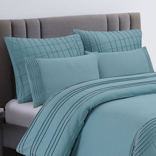 [7592] Grand Teal Conti Pillowcases 2pc