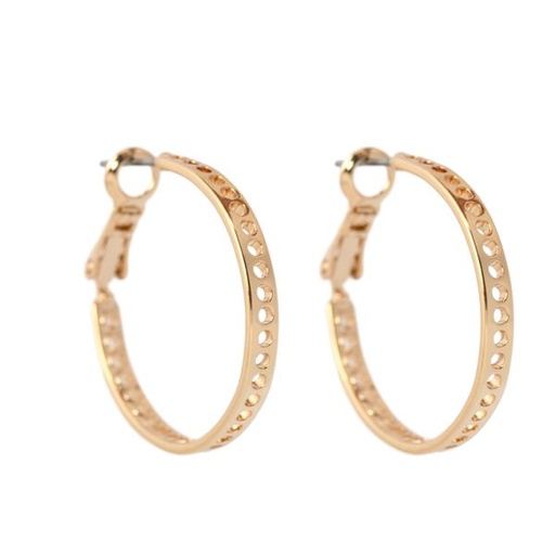 [11713] Earrings French Clip Small Hoop Gold