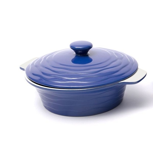 [4363] Ocean Waves 1.5lt Casserole Bowl with Lid