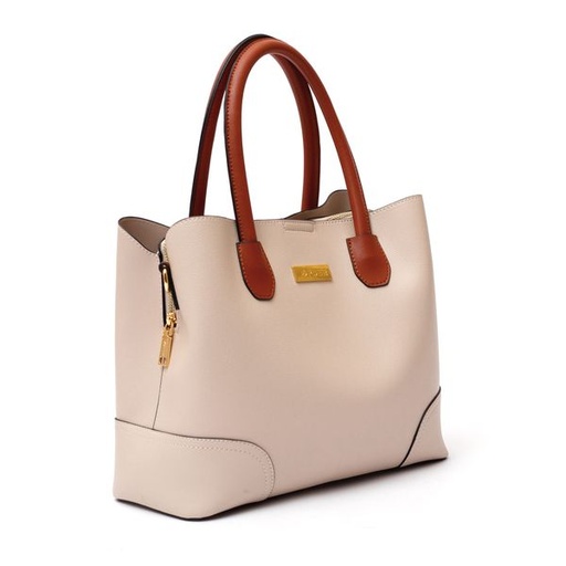[5899] Handbag Rhea Satchel Cream