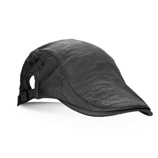 [11102] Hat Mens Textured Flat Cap Black