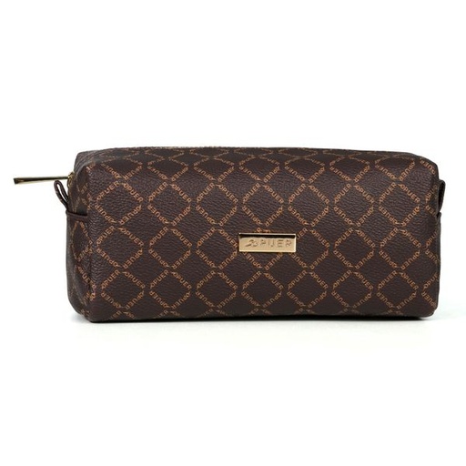 [7072] Cosmetic Bag Puer Logo Brown